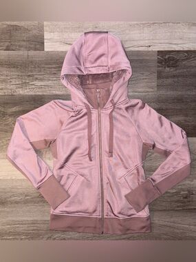 ATHLETA XS Pink Hooded Zip-Up Jacket